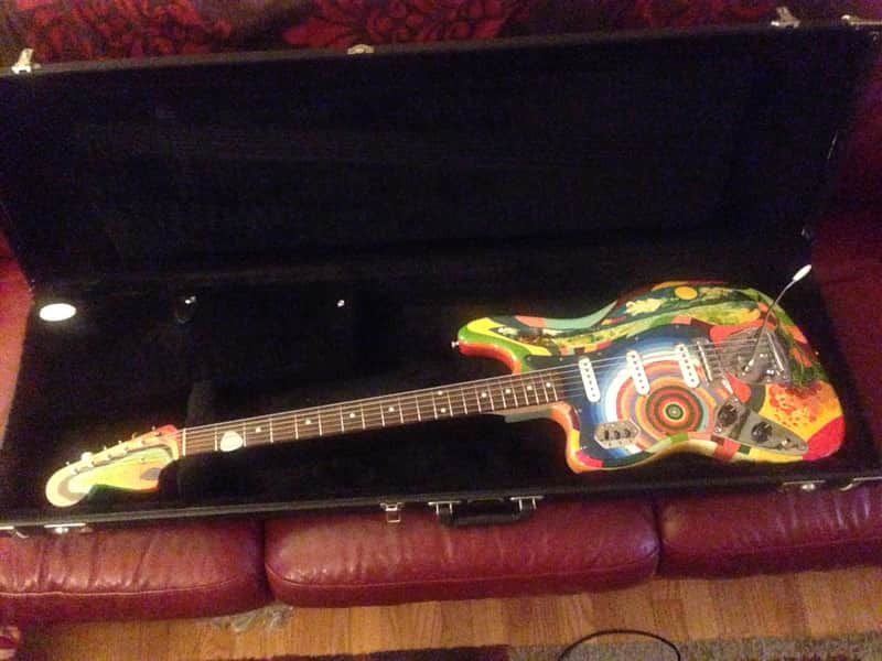 USA Custom Guitars Jack Bruce Fool Bass VI replica clone 2008 Psychedelic Left Handed image 1