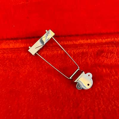 Gibson ES-335 trapeze tailpiece c 1965 - Chrome original vintage USA Kalamazoo es-330 image 1