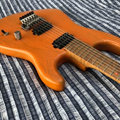 Luxxtone El Machete 2015 Orange Texture w/ Roasted Birdseye Neck image 8