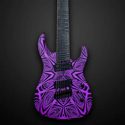 Legator N8F-INK Ninja Bolt-On 8-String Multi-Scale Electric Guitar - Satin Ilya Purple image 1