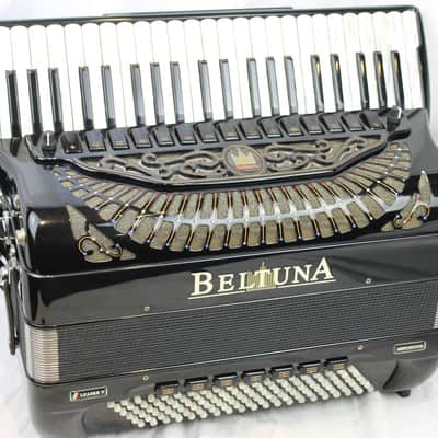 2863 - Black Beltuna Leader V Piano Accordion LMMMH 45 120 image 1