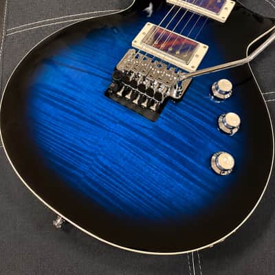 ESP LTD AS-1 FR Alex Skolnick Signature Black Aqua Sunburst Eclipse Upgrades Lollar image 2