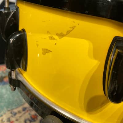 Gretsch - 14x5", Vineyard Custom Snare Drum, Signed by Fred Gretsch! 2006 - Yellow, Black Hardware image 12