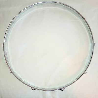 VINTAGE PEARL SNARE DRUM HOOPS PAIR 14"/10L 70's - CHROME - FREE SHIP TO C-USA! image 5