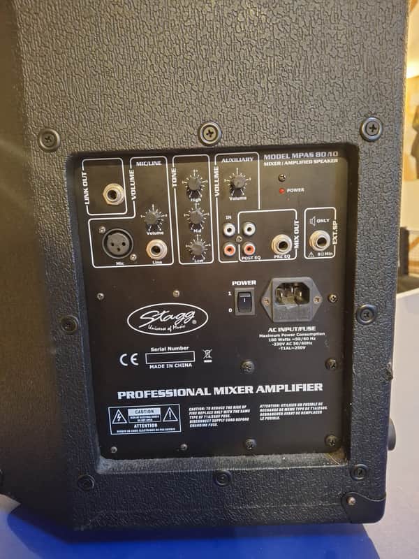 Stagg Professional mixer amplifier MPAS 80/10 1995-2005 - Black image 1