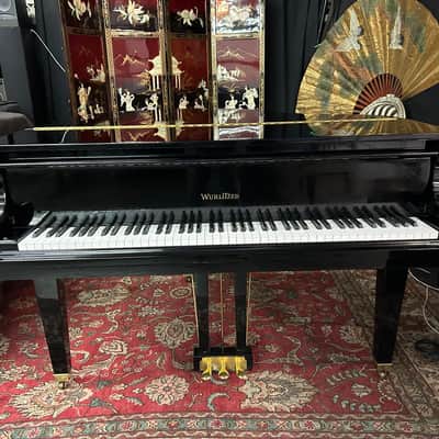 Wurlitzer C143 Grand Piano – 4'7", Glossy Black image 4
