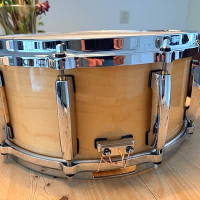 Pearl Masters studio BRX-5514DC snare 2002-2006 - #112 Natural Birch image 9