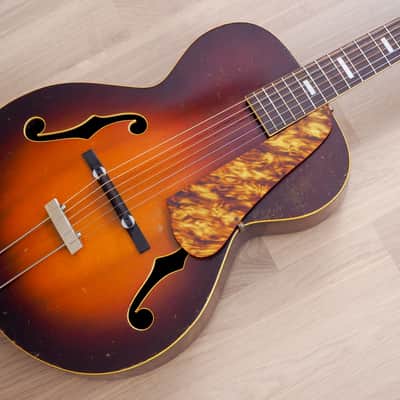 1940s Regal Vintage Archtop Acoustic Guitar, Spruce & Mahogany, USA-Made w/ Case image 1