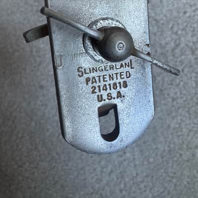 Slingerland Cloud Badge era Radio King Rack Tom Drum Arm Mount Part 30s - Nickel image 4