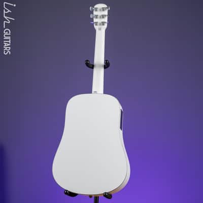 Lava Music Blue Lava Touch Smart Acoustic Guitar Sail White w/ Lite Bag Demo image 7