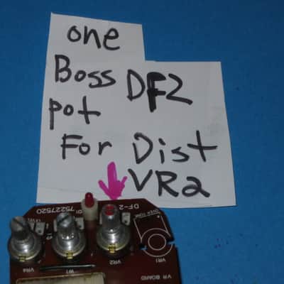 one used vintage genuine Boss DIST (VR2) pot potentiometer from for DF2 pedal DF-2, M250k A, 1980'S image 1