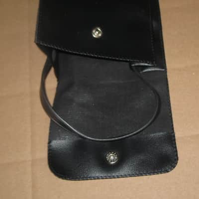 lightly used - very clean genuine BOSS vinyl pouch for FV300H, FV300L, and similar size size Boss pedals (NO pedal included) 1990s - Black Vinyl Exterior / Black Thin Canvas Interior image 13