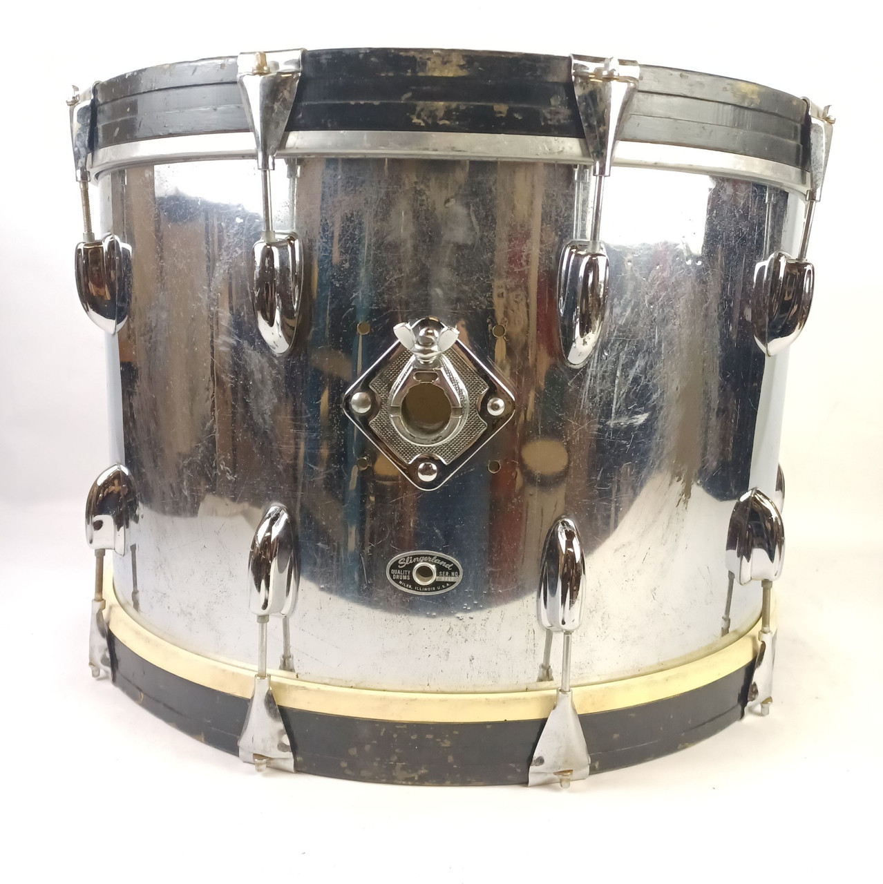 Slingerland 14x22"1970 Chrome Over Wood Bass Drum Vintage Sound King 3Ply COW70s — main photograph