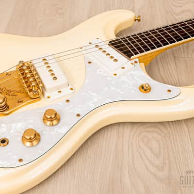 2000s Mosrite Ventures Model Super Custom '65 Pearl White w/ Gold Hardware, Vibramute & Case, Japan Kurokumo image 6