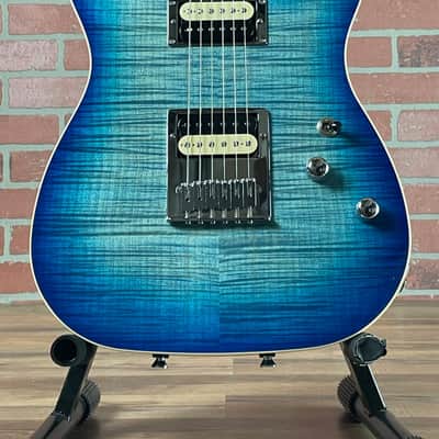 Schecter USA Custom Shop PT Custom HH Electric Guitar - Trans Sky Blue (New-Old Stock) image 2