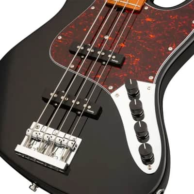 Sadowsky MetroExpress 21-Fret Vintage J/J Bass, Roasted Maple Fingerboard, 4-String - Solid Black High Polish image 5