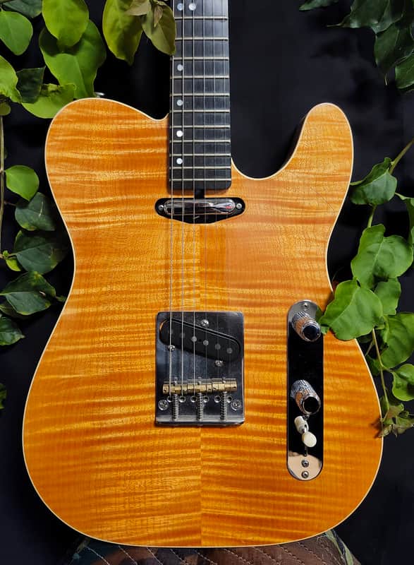 Willow Glen Guitars, MB TigerEye I, Custom Made in California,Curly Hard Maple Top, Chambered 1-Piece Khaya Body, 7lbs 13.8ozs, w/HSC 2013 image 1