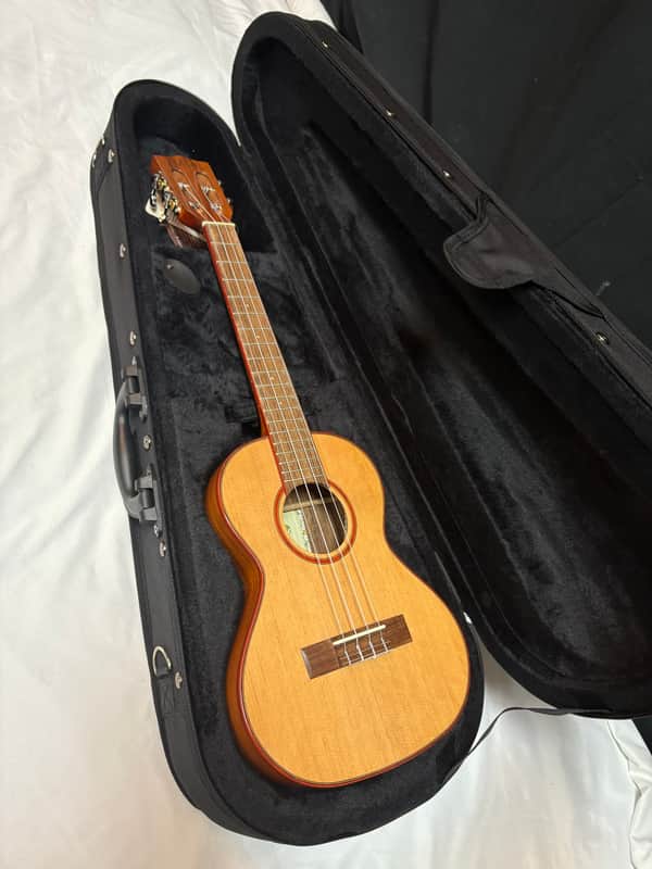 Kala Solid Cedar Top Acacia Tenor Ukulele New W/ Luna Lightweight Case KA-ATP-CTG image 1