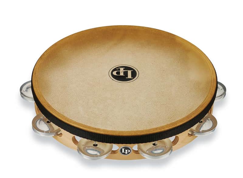 LP Pro 10 Inch Single Row Headed Tambourine - Aluminum image 1