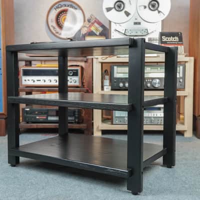 Black Audio Rack – Solid Wood 3-Tier Hi-Fi Rack – 5-Year Warranty image 5