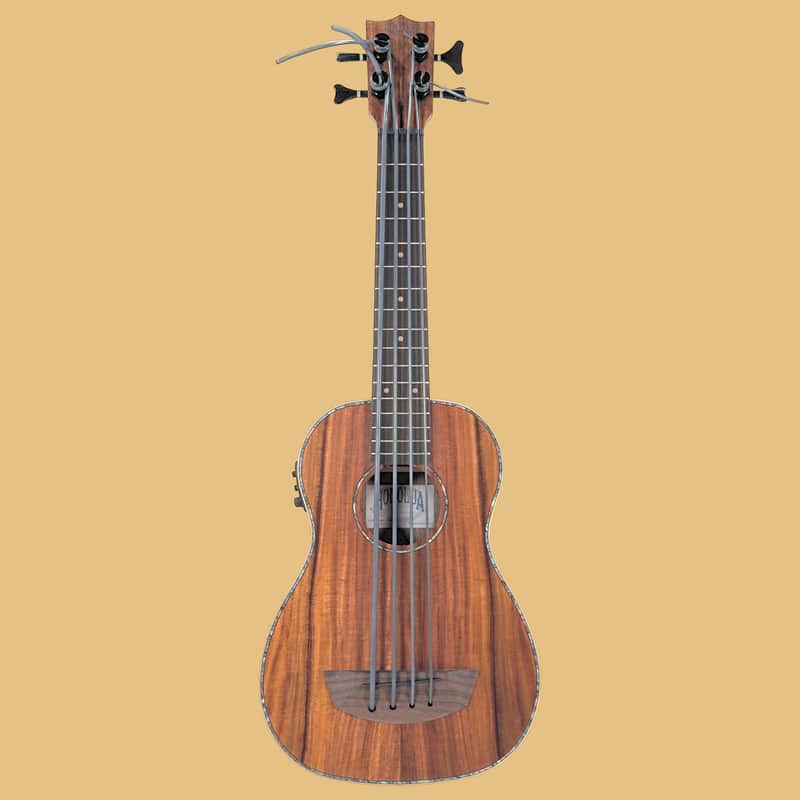 Kohola Deluxe Solid Top Acoustic Electric Ukulele Bass image 1