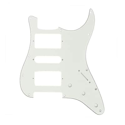 11-Hole HSH Strat Pickguard (Square Corner) - 4-Ply Blue Pearl image 4