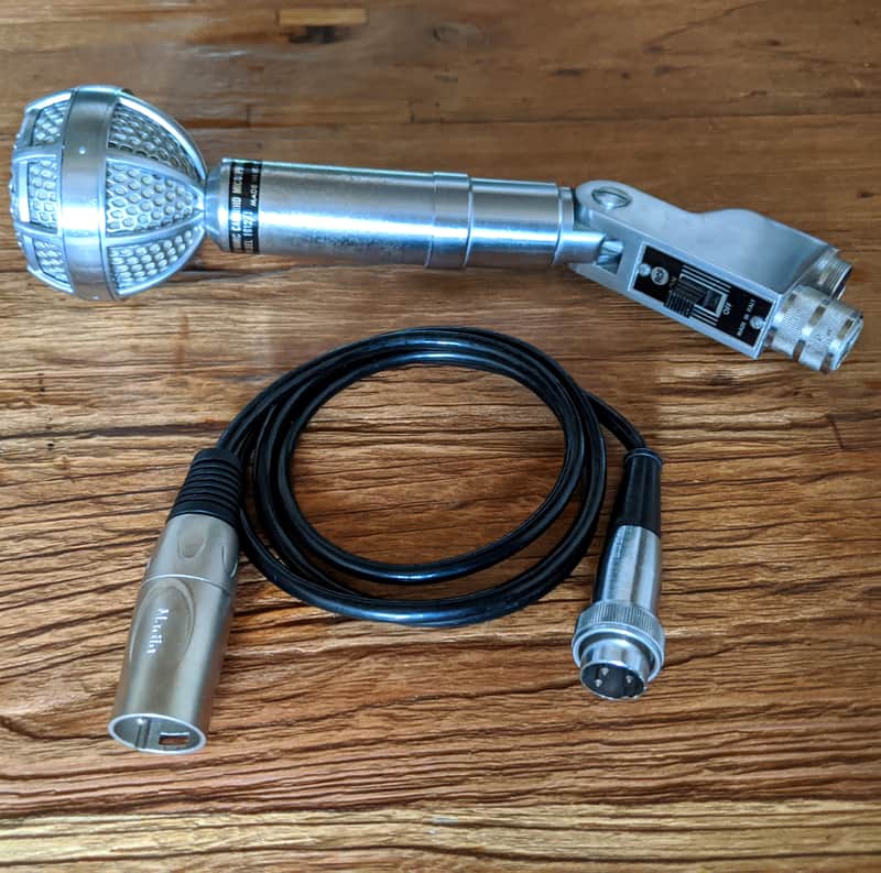 Vintage RCF 1612/1 dynamic cardioid microphone / Plug & Play with XLR cable image 1