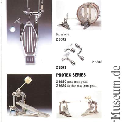 Sonor "Z9392 Protec" Not longer available double pedals 1989-1991 - Chrome image 17