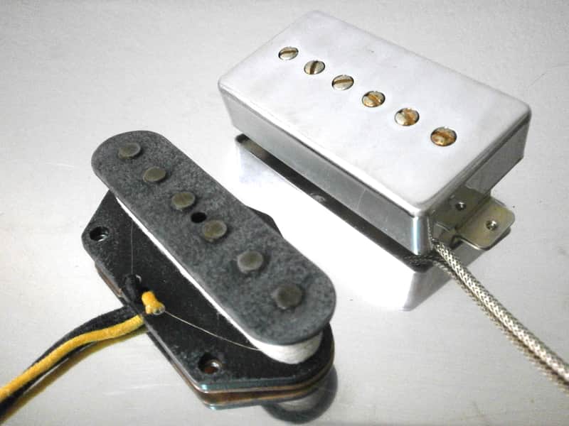 Q pickups Relic/Aged Tele bridge / hum sized P90 SET Telecaster Fits Fender Custom image 1