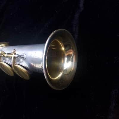 Martin Handcraft Phase III Soprano Sax - 1928 - Silver plated body, gold washed bell, gold plated keywork image 4