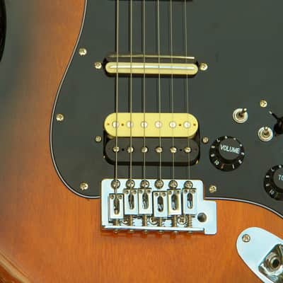 XX-Wide 2" Neck Tobacco Burst Mahogany Stratocaster with Ebony/Maple Neck + 2025+ 3 Matching Humbucking Custom Pickups + 3 Coil Spit Toggles + Kill Switch + Grover 406C Locking Tuners +Leveled, Crowned and Polished Frets with Full Setup! image 2