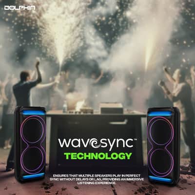 Powerful Dual 15” Bluetooth Party Speaker – 100W RMS, Deep Bass, DJ Ready, LED Lights, Wireless Mic, WaveSync, Trolley Style image 5