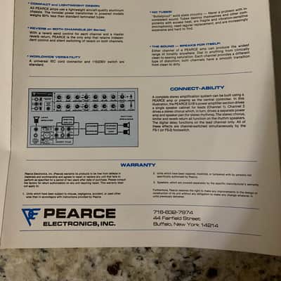 Pearce Amp Catalog 1987 G1A G1B G1C A1 BC1 image 7