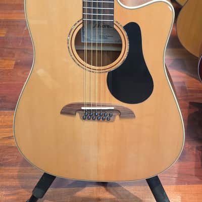 Alvarez AD60-12 CE 12 String Artist Dreadnought Acoustic Electric Guitar - Natural image 2