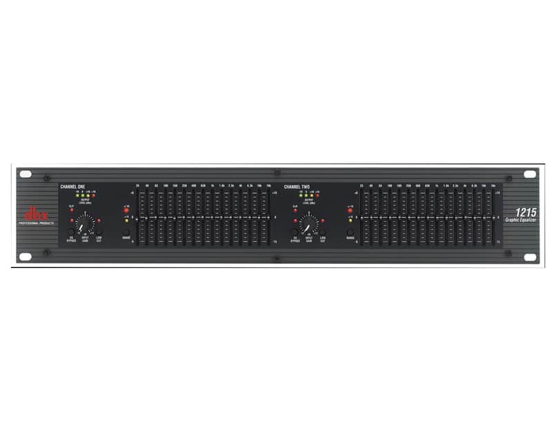 DBX 1215 Dual Channel 15-Band Graphic Equalizer Switchable ±6 or ±15 dB 2U EQ image 1