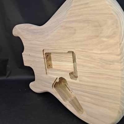 Unfinished Ash HxS guitar body - for Fender Strat Stratocaster neck Floyd Rose J2516 image 4