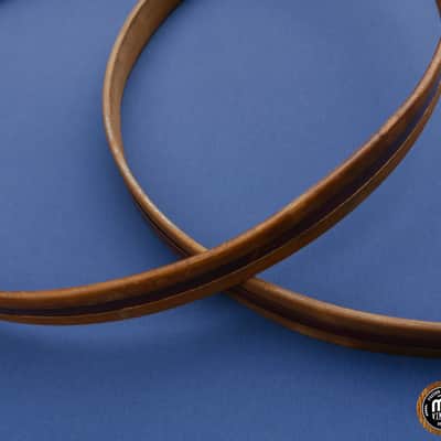 Ludwig 1-Ply Solid Maple Bassdrum Hoops 24" Walnut Cortex image 3