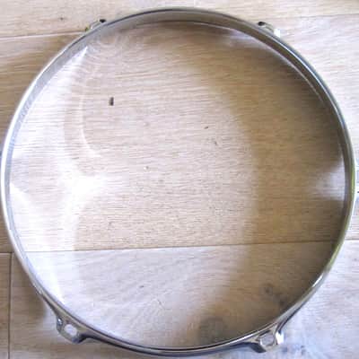 10" 6-Lug Triple-Flanged Heavy-Duty Hoop Rim Chrome NOS image 2