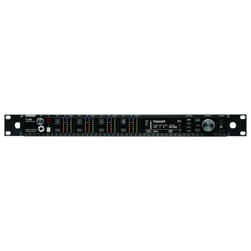 Shure AD4Q-A Axient Digital Quad Channel Wireless Receiver (A-470-636 MHz) image 1