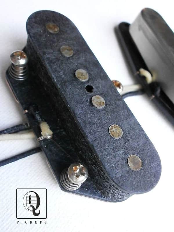 Telecaster Vintage Aged Relic HOT A5 Pickups SET Bridge Neck Hand Wound Fits Fender Q Tele image 1