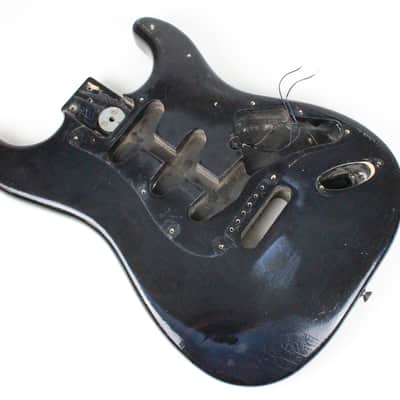 1979 Vintage Fender Stratocaster ~Killer RELIC~ Factory BLACK Ash BODY Strat USA 1970s CBS Era image 10