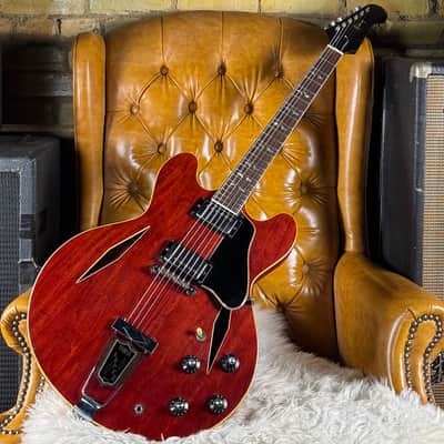 1967 Gibson Trini Lopez Standard Vintage Cherry Made In Kalamazoo ES335 Body Firebird Neck Semi Hollowbody Electric Guitar W/ Custom Shop Lifton Hardshell Case! image 1