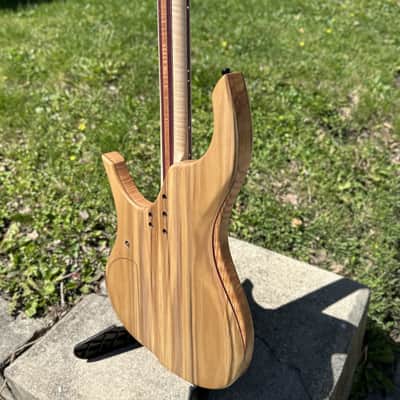Grog Guitars Rainbow Poplar Mammoth 4 Bass w/ Gator Icon Hybrid Case image 10