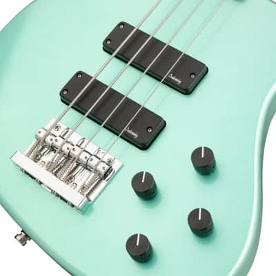 Sadowsky MetroExpress 24-Fret Modern Bass, Morado Fingerboard, 4-String - Solid Sage Green Metallic High Polish image 5