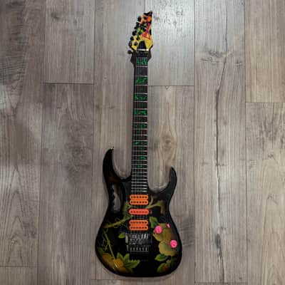 Ibanez JEM77-FP Steve Vai Signature 1991 Black Floral Pattern image 8