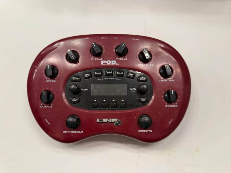 Line 6 POD XT Amp Simulator Emulator Multi Effects Processor + Power Supply image 1