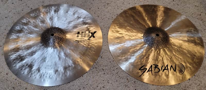 🥁 SABIAN HHX Complex Medium Hi-Hats 15" – Unplayed – Premium B20 Bronze – Dark, Fat, Sizzling Tone image 1