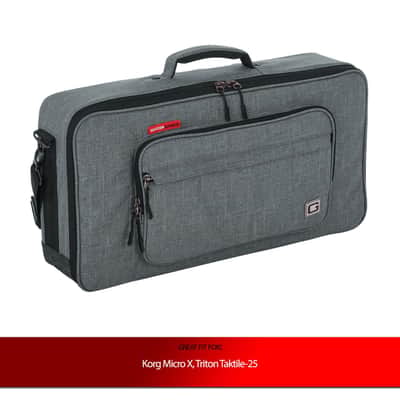 Gator Cases Grey Transit Series Bag fits Korg Micro X, Triton Taktile-25