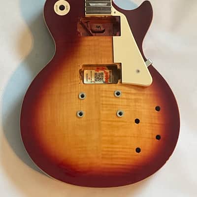 2021 Epiphone Les Paul Standard 50's Heritage Cherry Sunburst Electric Guitar Body & Neck Husk (Repaired) image 6