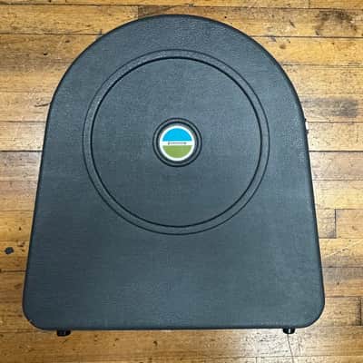 Ludwig No. 404 Acrolite 5x14" 8-Lug Aluminum Snare Drum with Pointed Blue/Olive Badge with case, stand image 9